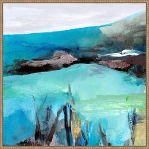 Amanti Art Mountain Lake 1 by Elan Studios Canvas Wall Art Print Framed - 1 of 4