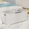 39.4in / 23.6in Storage Chest, Wooden Storage Bench With 2 Safety Hinges, Easy Assembly, Large Toy Chest for Entryway, Living Room, Bedroom - 3 of 4