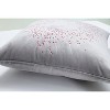 17"x17" Velvet Christmas Wreath Square Throw Pillow Gray - Pillow Perfect - 3 of 4