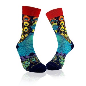 Magnificent Peacock Socks (Women's Sizes, Adult Medium) from the Sock Panda - 1 of 4