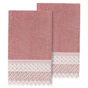 Linum Home Textiles 100% Turkish Cotton AIDEN Embellished Towel Set - 1 of 2