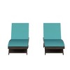 WestinTrends All Weather Wicker Outdoor Patio Chaise Lounge with Cushion (Set of 2) - 3 of 3
