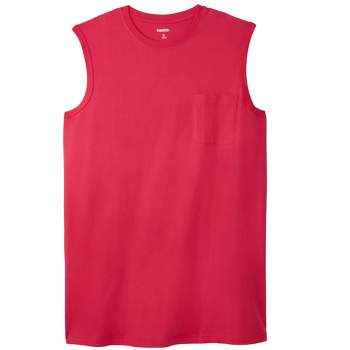 KingSize Men's Big & Tall Shrink-Less Longer-Length Lightweight Muscle Pocket Tee Shirt