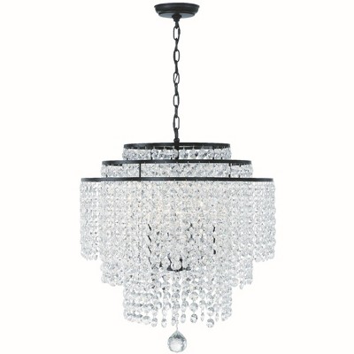 Crystorama Lighting Gabrielle 6 - Light Chandelier in  Matte Black