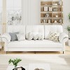 84 Inch Sofa with Rounded Curved Arms, with Removable Pillow Curved Armrests - 2 of 4