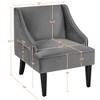 Yaheetech Set of 2 Modern Velvet Accent Chair for Living Room Bedroom - 3 of 4