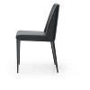 Whiteline Modern Living Carrie Black Faux Leather Sanded Coated Steel Base Frame Dining Chair - 2 of 4