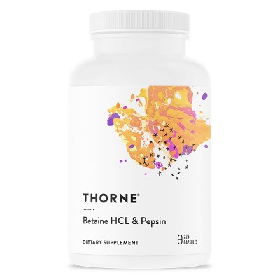 Thorne Research - Betaine HCL & Pepsin - Digestive Enzymes for Protein Breakdown and Absorption