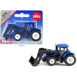 New Holland T7.315 Tractor with Front Loader Blue and Black Diecast Model by Siku - 1 of 3