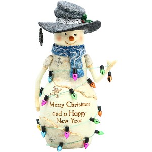Pavilion Gift Company - New Year - 6" Snowman with String Lights - Decorative Objects - 1 of 4
