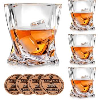 Bezrat Double Old Fashioned Glasses – Set of 6 DOF Glass - Drinking Gl