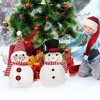 Lighted Christmas Snowman, 2 ft Winter Snowman Decorations with Built-in Lights, Black Hat, Scarf, Pre-Lit Outdoor Christmas Decor for Holiday Garden - 2 of 4