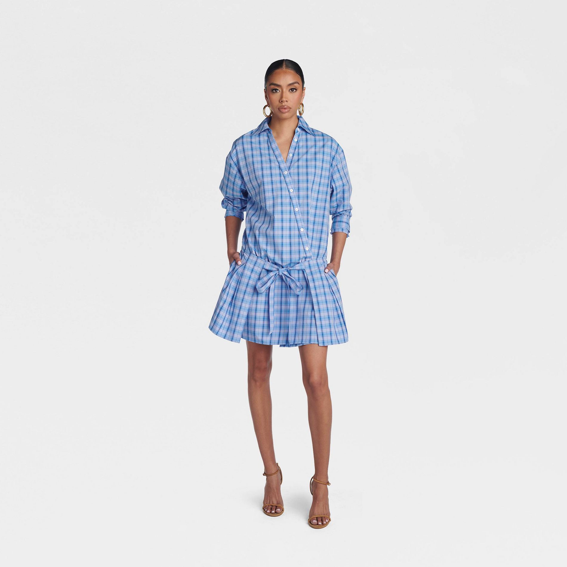 KBB by KAHLANA Women's 'The Wrap Apron Shirt Dress'