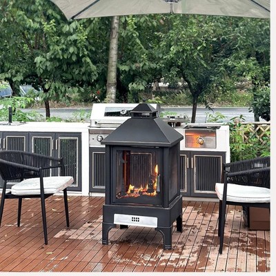 DOMETOUR XOT036 Heavy Duty Garden Metal Outdoor Heating Furnace for Backyard Fir Pit