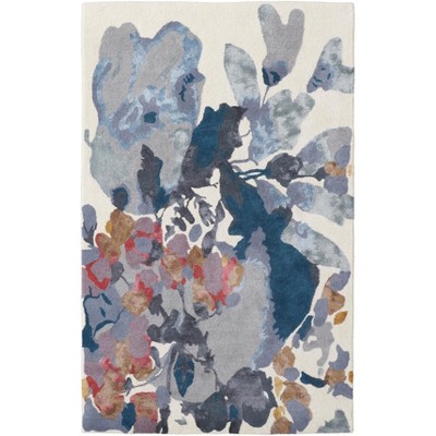 Dafney Transitional Floral & Botanical Blue/Gray/Pink Area Rug