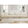Large Straight Sectional Sofa,Modern Velvet Sectional Sofa With Waist Pillows And Throw Pillows,Comfortable Sofa For Living Room-Cuddlewood - 2 of 4
