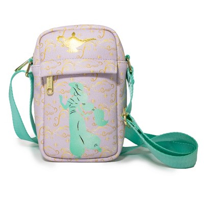 Disney Bag, Crossbody, Princess Princess Jasmine Pose Silhouette and Lamp, Lavender, Vegan Leather