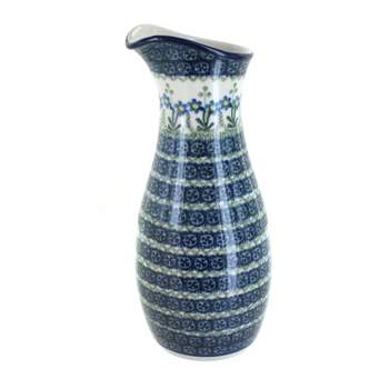Blue Rose Polish Pottery D18 Ceramika Artystyczna Water Carafe