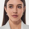 18k Gold Plated Dangle Earrings for Women Princess Cubic Zirconia Trendy Chunky Twist Drop Earrings - 3 of 4