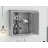 Lyngins Wall Mounted Bathroom Storage Cabinet with Mirror,Modern Bathroom Medicine Cabinet with 6 Open Shelves,Bathroom Wall Cabinet for Bathroom - 2 of 4