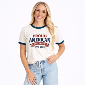 Proud American 250 Years - Women's Ringer Graphic T-Shirt : Target