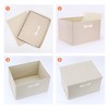 REGALWOVEN Collapsible Fabric Storage Bin with Lid and Handle for Shelves Closet 1 Pc - 3 of 4