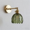 YIYIBYUS Vintage Green Wall Sconce Floral Wall Light, Green - 2 of 4