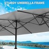 13ft Double-Sided Patio Umbrella, UV99% Protection, Fade-Resistant Outdoor Market Umbrella with Crank Handle, Alloy Steel Frame (No Base Included) - 4 of 4