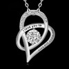 Moon Heart Pendant Necklace for Women Cubic Zirconia Sterling Silver Ginger Lyne Collection - 4 of 4