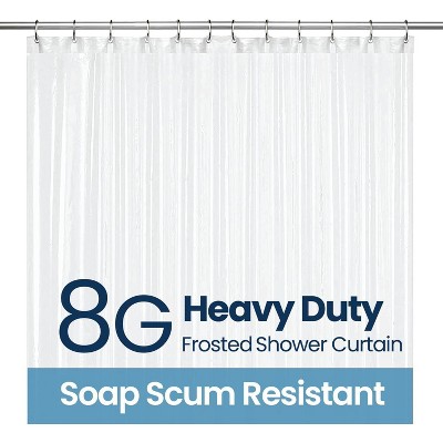 LiBa Premium 8G PEVA Bathroom Shower Curtain Liner - Waterproof, Non-Toxic, Thick Plastic with Rustproof Grommets