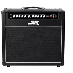 Monoprice SB12 50-Watts All Tube 2-channel 1x12 Guitar Amp Combo with Spring Reverb, Clean and Overdrive Channels, Powerful - Stage Right Series
