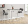 Vynxaria 32" Rectangular Counter Height Dining Table in Grey Laminate & White Metal - 2 of 4