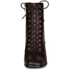 Allegra K Women's Lace Up Chunky Heels Ankle Combat Boots - 3 of 4