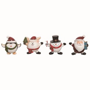 Transpac Resin Cmas Snowball Character Figurine Set of 4 Christmas Home Decorations - 1 of 1