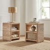 Heinrich 24 Coastal Style Grass Rope Side Table with Two Open Shelves Set of 2|ART OF LIVING DESIGNS-NATURAL - 2 of 4