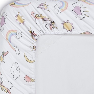 Magical Unicorn Pink Microfiber Twin XL Kids' Sheet Set