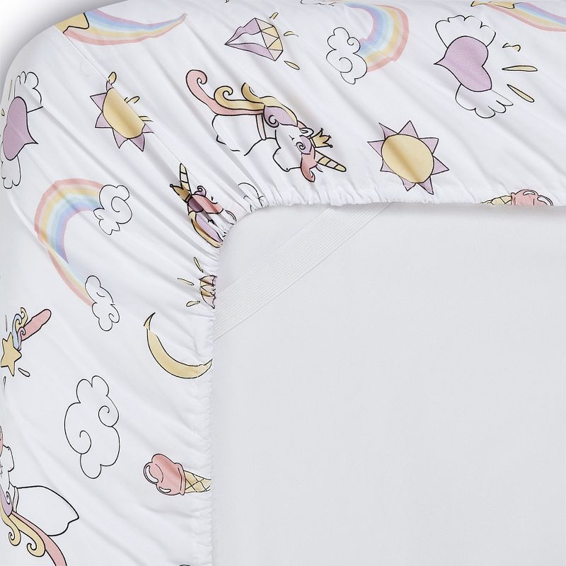 Magical Unicorns Microfiber Kids' Sheet Set By Sweet Home Collection™, 3 of 6