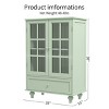 28'' Modern Glass Door Buffet Cabinet with Adjustable Shelf and Drawer for Dining Room or Entryway Storage-Cuddlewood - 4 of 4