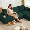 110'Modular Sectional Couches for Living Room, Boneless Sofa with Deep Seat, L Shaped Cloud Couch with Chaise,Plush Linen Fabric, No Assembly Required - 3 of 4