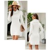 Coolmee Womens  Knit Sweater Dress Sexy Long Sleeve Bodycon Turtleneck Fashion Slim Fit Mini Fall Sweaters Dresses - 3 of 4