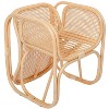 Nordlys Natural Rattan and Beige Fabric Armchair Exotic Boho Upholstery Living Room - 3 of 4