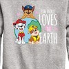 Boys' - Paw Patrol - Loves Earth Graphic Long Sleeve Fleece Sweatshirt - 2 of 4