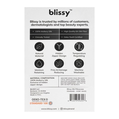 Blissy 600 Thread Count Silk Pillowcase