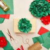 Juvale 160 Sheets Bulk Colored Tissue Paper for Gift Wrap Bags, Birthday Party Presents Wrapping, Red & Green, 15 x 20 in - 2 of 4