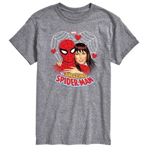 Men's - Marvel - Spider-man Mary Jane Heart Short Sleeve Graphic T-Shirt - 1 of 3