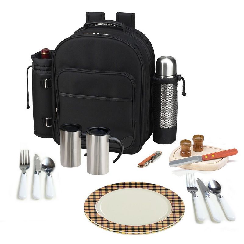 Picnic at Ascot - Deluxe Equipped 2 Person Picnic Cooler Backpack with Coffee Service & Insulated Beverage Holder, 3 of 4