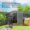 11' x 9' Metal Storage Shed Garden Tool House with Double Sliding Doors, 4 Air Vents for Backyard, Patio - 4 of 4