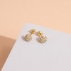 Girls' Ball of CZ's Screw Back 14k Gold Earrings - In Season Jewelry - 4 of 4