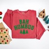 Simply Sage Market Women's Garment Dyed Graphic Sweatshirt Bah Humbug Trees - 2 of 3