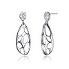 Guili Radiant Oval Charm Sterling Silver Cubic Zirconia Oval Drop Earrings for a Luxurious, Sparkling Appeal That Enhances Every Outfit - 4 of 4